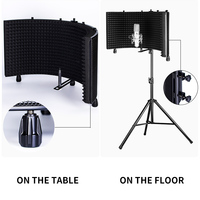Yinyu MA305 Écran d'isolation acoustique professionnel pliable pour micro, panneau acoustique réglable à 5 panneaux pour enregistrement en studio et cabine vocale