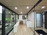 Maisonnette en acier extensible, entièrement équipée et pratique, avec accessoires standard, pour un espace de vie résidentiel quotidien à long terme.