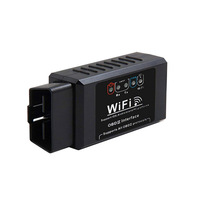 Obd Connector WiFi V1.5 Lector de código Car Obd 2 Herramienta de diagnóstico Color negro ELM327 OBD Adaptador Detector de escáner inalámbrico