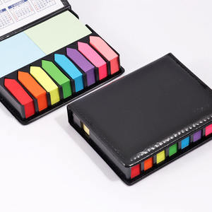 FOSKA Bunte Selbstklebende Notizblöcke 1880 Stück Großhandel Haftnotizen mit Rechteckigen Memo-Notizen und Pfeilindex im PU-Box-Halter - Product Image 3