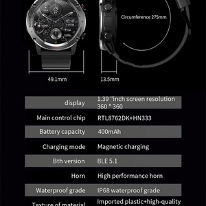 2024 Digital Watch Stylish High Clarity Full Touch Screen Bluetooth-compatible Calling Heart Rate Monitor Smart Wristwatch - Product Image 5