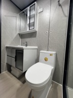 Maison conteneur extensible avec 3 chambres, plans de 2 chambres pour adultes, design industriel, construction en panneaux sandwich en acier