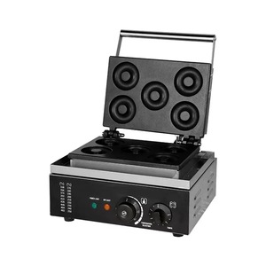 Machine à Donuts Électrique Compacte 5 Grilles 1.55KW 220V Thermostat Réglable Mini Machine à Donuts pour Pâtisserie, Café et Petit-Déjeuner - Product Image 4