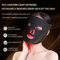 Dispositivo de Belleza LED Yanxer, Máscara Facial de Terapia de Luz Roja Ems para el Hogar, 4 Colores, Antiarrugas, Rejuvenecimiento de la Piel