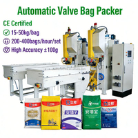 Machine de remplissage et de scellage de sacs à valve de haute précision 25 kg, machine d'emballage automatique en papier de qualité alimentaire pour poudres et granulés