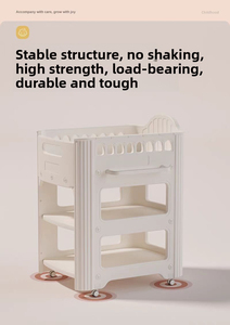 Multi-Functional Foldable Baby Changing Table with Adjustable Height & Bathtub | Newborn Diaper Nursing Station - Product Image 3