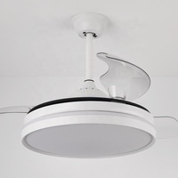 Nouveau ventilateur suspendu LED invisible sans pales de 42 pouces avec moteur DC et télécommande, design moderne, 110-240V (modèle 2015)