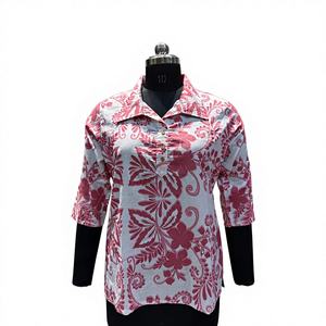 Nueva Túnica con Cuello en V y Diseño Étnico Jaipuri, Estampado a Mano en Algodón, Vestidos Cortos y Sencillos, Precio al por Mayor - Product Image 2