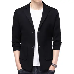 Áo Cardigan Thường Ngày Thời Trang Mùa Xuân Và Mùa Thu ODM Nhà Máy Tùy Chỉnh Áo Len Dệt Kim Ấm Áp Có Nút Cổ Chữ V Cho Nam 100% Cotton