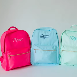 Sac à <span class=keywords><strong>dos</strong></span> personnalisé en nylon léger avec fermeture éclair et <span class=keywords><strong>patch</strong></span> en chenille <span class=keywords><strong>pour</strong></span> la rentrée scolaire – Cadeau idéal <span class=keywords><strong>pour</strong></span> enfants - Product Image 5