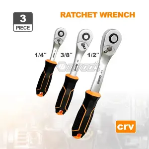 Factory Custom High Performance 90 Degree Adjustable Quick Chrome Vanadium Anti-skid Design Universal Torque Ratchet Wrench Set