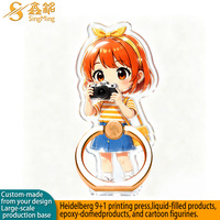 Penyangga Cincin Akrilik Anime Custom, Penyangga Ponsel Kartun Epoxy Glitter, Liontin Akrilik Animasi, Kartu NFC Cetak Holografik