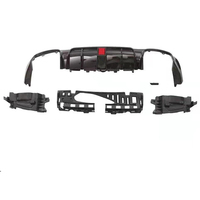 Diffuseur arrière avec éclairage LED et embouts d'échappement pour Mercedes Benz Classe E W213 AMG Line Saloon 2016-2019, mise à niveau style B