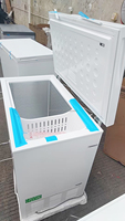 Congélateur coffre blanc 145 litres à commande mécanique, vidange d'eau frontale, super congélation, arrêt automatique du compresseur pour maison et appartement