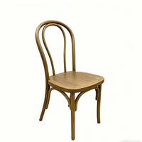 Chaise Thonet empilable en polypropylène, chaise de bistrot française vintage en bois courbé pour café, mariage, banquet