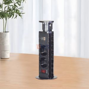 Modern Smart Kitchen Tabletop Hidden <strong>Switch</strong> Control Pull EU Power <strong>Socket</strong> IP44 16A 2 EU Outlets USB A+C Kitchen Use - Product Image 1