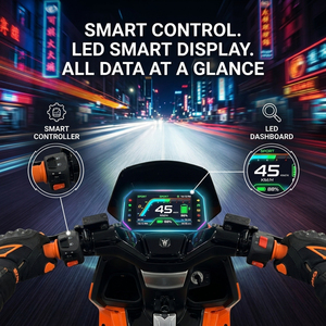Scooter tout-terrain à deux roues en alliage d'aluminium haute performance 10000W, siège, vitesse 100 km/h, autonomie 130 km, pliable, étanche, batterie au lithium - Product Image 6