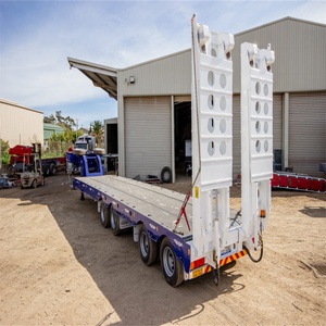 BERKLEY <span class=keywords><strong>Quad</strong></span> Essieu Col De Cygne Lowbed Semi <span class=keywords><strong>Remorque</strong></span> 50T Low Loader Flotteur Construction Élargi Drop Deck <span class=keywords><strong>Remorque</strong></span> Disponible Avec Chariot - Product Image 3