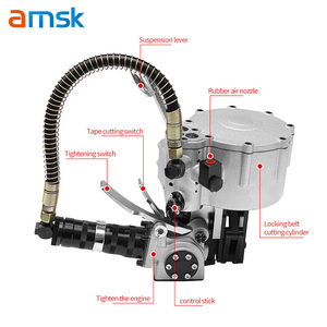 Máquina neumática de bandas de <span class=keywords><strong>mano</strong></span> semiautomática eléctrica KZ32, herramienta de flejado de acero usada, sello de caja de alimentos, embalaje textil - Product Image 5