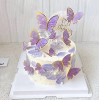 Jungen und Mädchen Babyparty Geburtstag Schmetterling Kuchendekoration Topper Hochzeit Geburtstag Party Tortendeko Zubehör