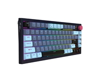 JEDEL WKL100 Multimedia Keyboard, tampilan Multimedia mekanik RGB 81 tombol, bahan PBT Mode tiga warna kompatibel dengan komputer