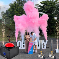 Lanceur Électrique de Poudre de Confettis Rose et Bleu, Canon à Fumée 150W pour Révélation du Sexe, Célébration de Nouveau-né, Mariage, Spectacle