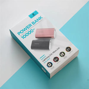 Wholesale Custom Color Printed <b>Foldable</b> Window Paper <b>Box</b> With Hanging Hole For Power Bank Packaging - Product Image 3