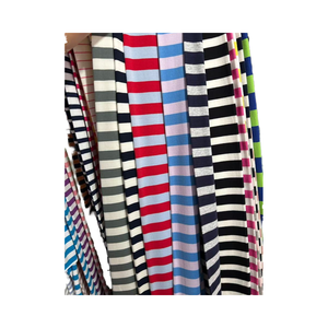 オーガニックコットンスパンデックスストライプニット生地通気性ストレッチ - Product Image 2