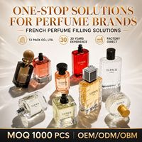 Solutions complètes de remplissage de parfums français OEM/ODM, ensemble de flacons de parfum à marque privée pour emballage de marque, MOQ 1000 pièces