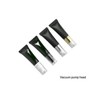 LZ Pack Vente flash 10g 10ml Tubes de baume à lèvres noir mat brillant Logo personnalisé Applicateur en métal souple Tubes vides pour gloss à lèvres à presser