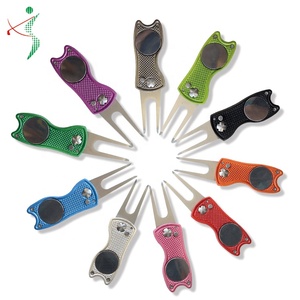 人気スタイルゴルフグリーンディボット修理ツールバルク多機能ゴルフアクセサリー折りたたみ式ディボット修理ツールボールマーカー - Product Image 2