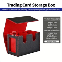 Boîte à cartes de jeu créative à double ouverture, accessoires de jeu de société, porte-cartes de visite en cuir PU magnétique RFID
