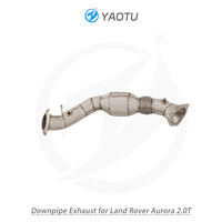 Downpipe Knalpot Stainless Steel Poles Cermin Tebal 1.5mm dengan Katalis untuk Land Rover Range Rover Evoque 2.0T 2017-2019