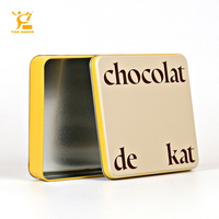 Boîtes en métal rectangulaires personnalisées pour biscuits/bonbons/gâteaux, emballages cadeaux, boîtes à collation, boîtes en métal de couleur unie pour la pâtisserie DIY