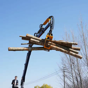 מנוף טלסקופי רכוב על משאית עם גריפר לעצים, גריפר עץ רכוב על גרור, מניפולטור הידראולי, זרוע מתקפלת, מנוף אחיזה לעצים - Product Image 5