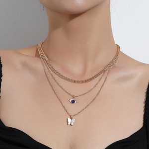 Bán Buôn Evil Eyes Đính Cườm Vòng Cổ Trang Sức Choker 3 Lớp Muti Lớp Số Lượng Lớn Mắt Ác Layered Vòng Cổ - Product Image 4