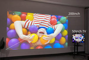 Projecteur LED Full HD vidéo WIFI domestique portable Byintek K20 Smart Android LCD 1080P 9 ans OEM, projecteur de plafond pour <span class=keywords><strong>smartphone</strong></span> - Product Image 5