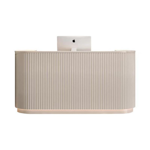 Mostrador de Recepción Moderno con Cajones con Cerradura, de Madera, para Salón de Belleza - Product Image 1