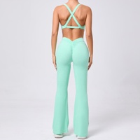 Nouvel ensemble de vêtements de sport : soutien-gorge de sport et leggings évasés – Tenue de sport, gym, fitness, yoga – Personnalisable OEM – Soutien optimal