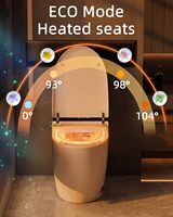 Toilette intelligente acoustique à commande vocale entièrement automatique avec bidet, auto-nettoyante, à siphon en S