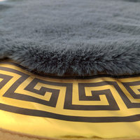 Tapis en fausse fourrure peluche personnalisé tapis en fourrure de lapin de grande taille pour salon