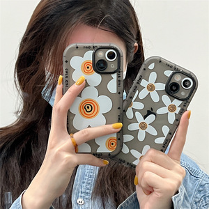 Bellissima custodia in Silicone per fiori in stile INS con custodia per fotocamera cover per telefono trasparente per iPhone X XR 11 12 13 Pro Max - Product Image 5
