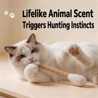 Bâton interactif pour chat en polaire extra large, résistant aux morsures, accessoires pour animaux de compagnie, pour soulager l'ennui et stimuler la dentition