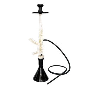 <span class=keywords><strong>Chicha</strong></span> en aluminium sculptée en forme de fusil <span class=keywords><strong>AK47</strong></span>, grande, moderne et créative, style arabe, ensemble complet, durable, écologique, artisanale, pour bar - Product Image 4