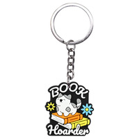 Porte-clés en PVC à thème chat, breloques souples en caoutchouc pour sacs, cadeau pour les amoureux des livres, pendentif décoratif pour sac à dos, idéal pour les lecteurs, vente en gros