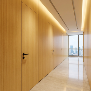 Porte intérieure de luxe de style arabesque, insonorisée 55 dB, étanche à l'eau et à l'humidité, avec incrustations dorées, en bois, pour palais - Product Image 3