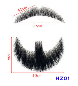 Entièrement respirant invisible simulé moustache tissée à la main barbe accessoires de Performance pour hommes pour la télévision de film qualité de <span class=keywords><strong>cheveux</strong></span> humains - Product Image 6