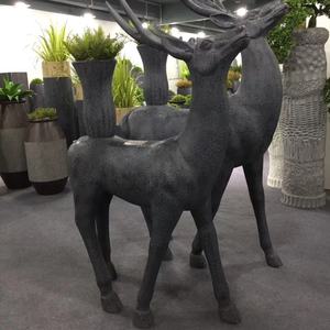 Nuovo Anno Grande Decor Outdoor Animali Al Coperto Ornamenti Da Giardino In Fibra di vetro Scultura Cervi - Product Image 5