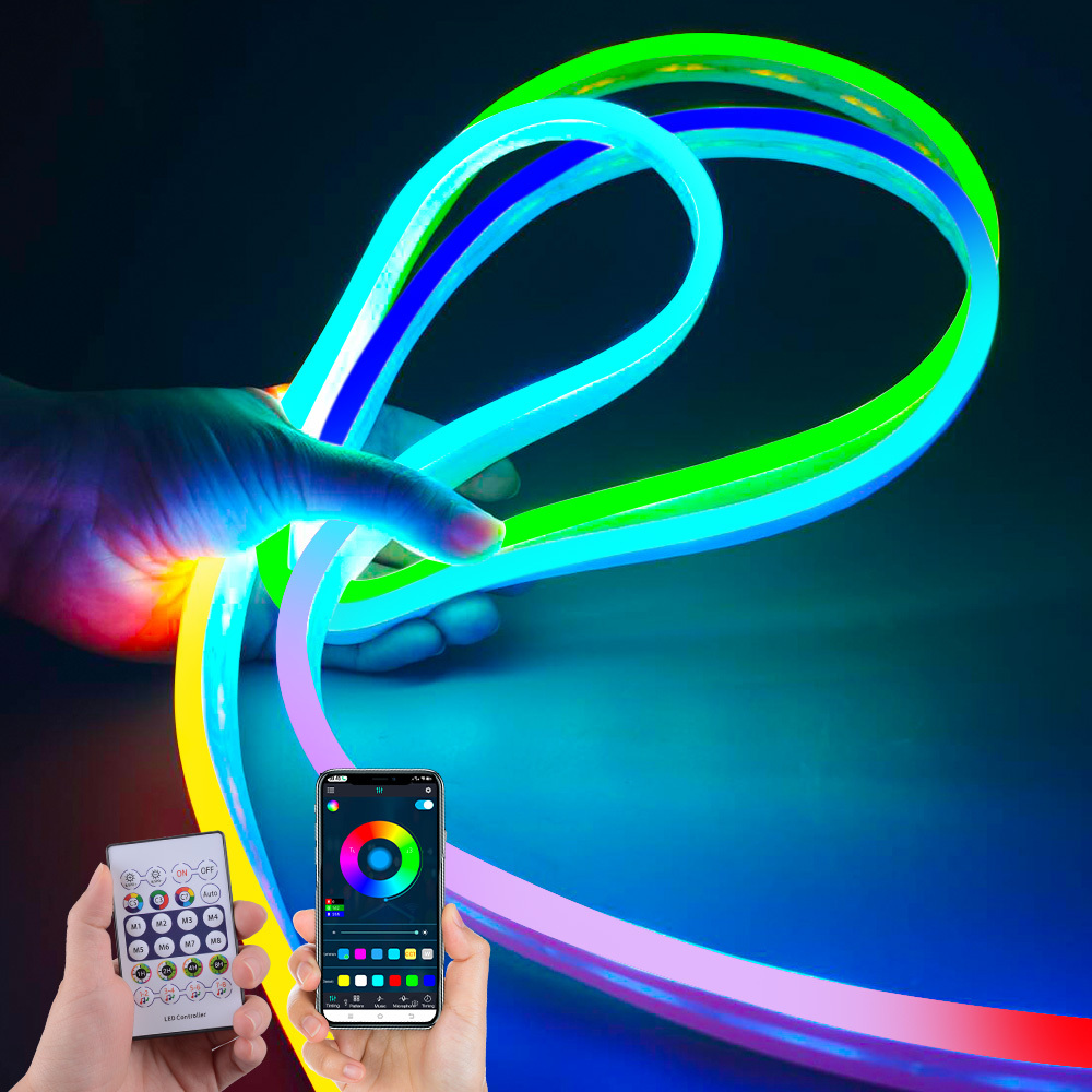 5M RGB LED Strip Lights 6x12mm Flexible Colorful Waterproof Remote APP Control Game Room Home Decor 5V Rope Light 2835