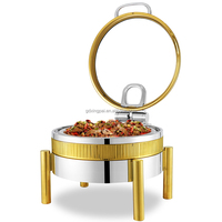 XINGPAI – Fournisseur direct d'usine – Plats de service hydrauliques en acier inoxydable, luxe doré, pour buffets et traiteurs